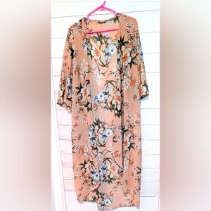 Shein Floral Kimono Cardigan Size 1X